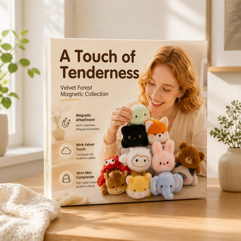 Snugglets™ Plush Animal Magnets — Cuddly Mini Fridge Friends