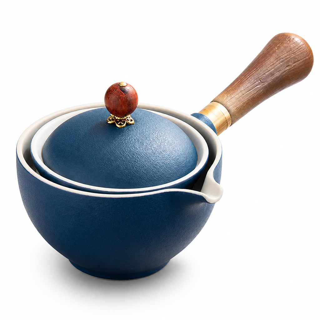 TeaSwirl™ 360° Rotating Teapot Set with Built-In Filter