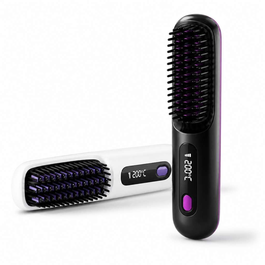 SleekMuse™ Cordless Hair Straightening Brush — Smooth Hair On The Go