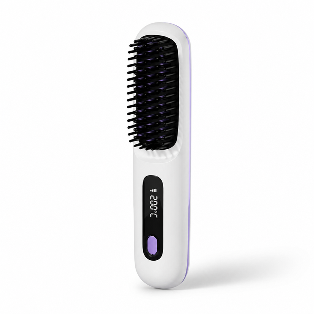 SleekMuse™ Cordless Hair Straightening Brush — Smooth Hair On The Go