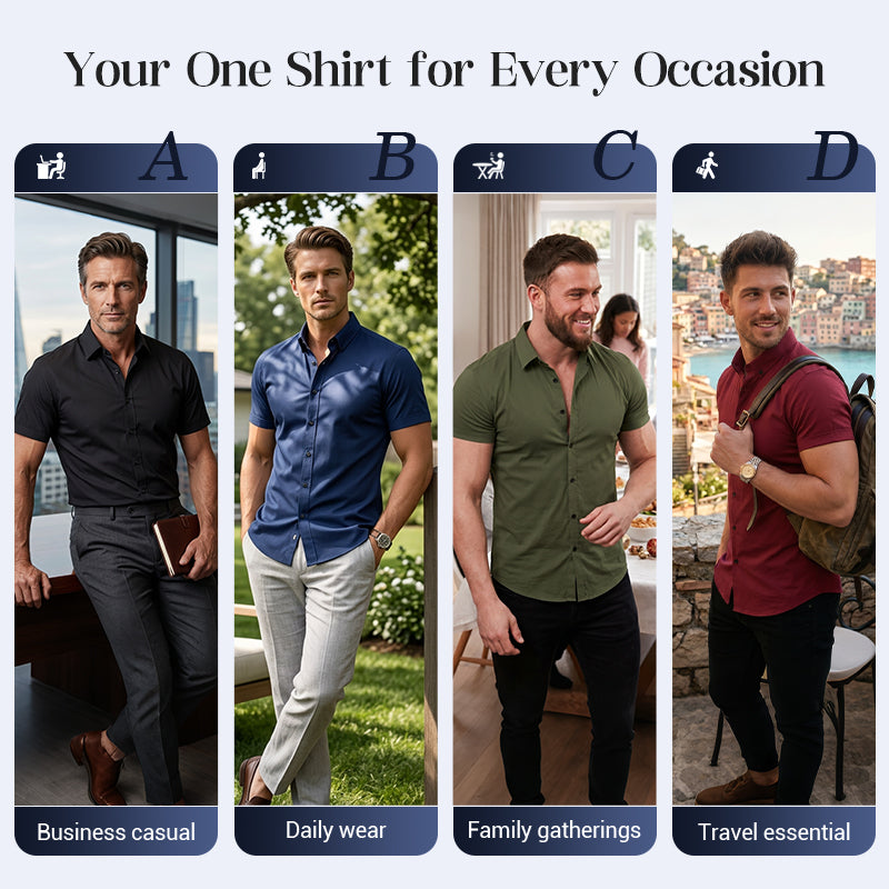 FlexFit™ - Men's Stretch Short-Sleeve Shirt