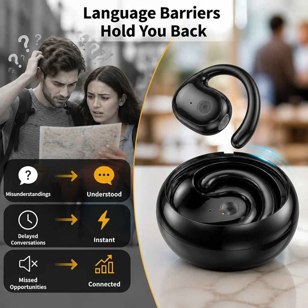 LinguaPod™ AI Translation Wireless Earbuds — Talk Across Languages