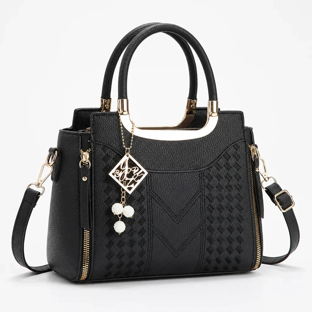 Marisol™ V-Stitch Top-Handle Satchel — Polished Everyday Organizer