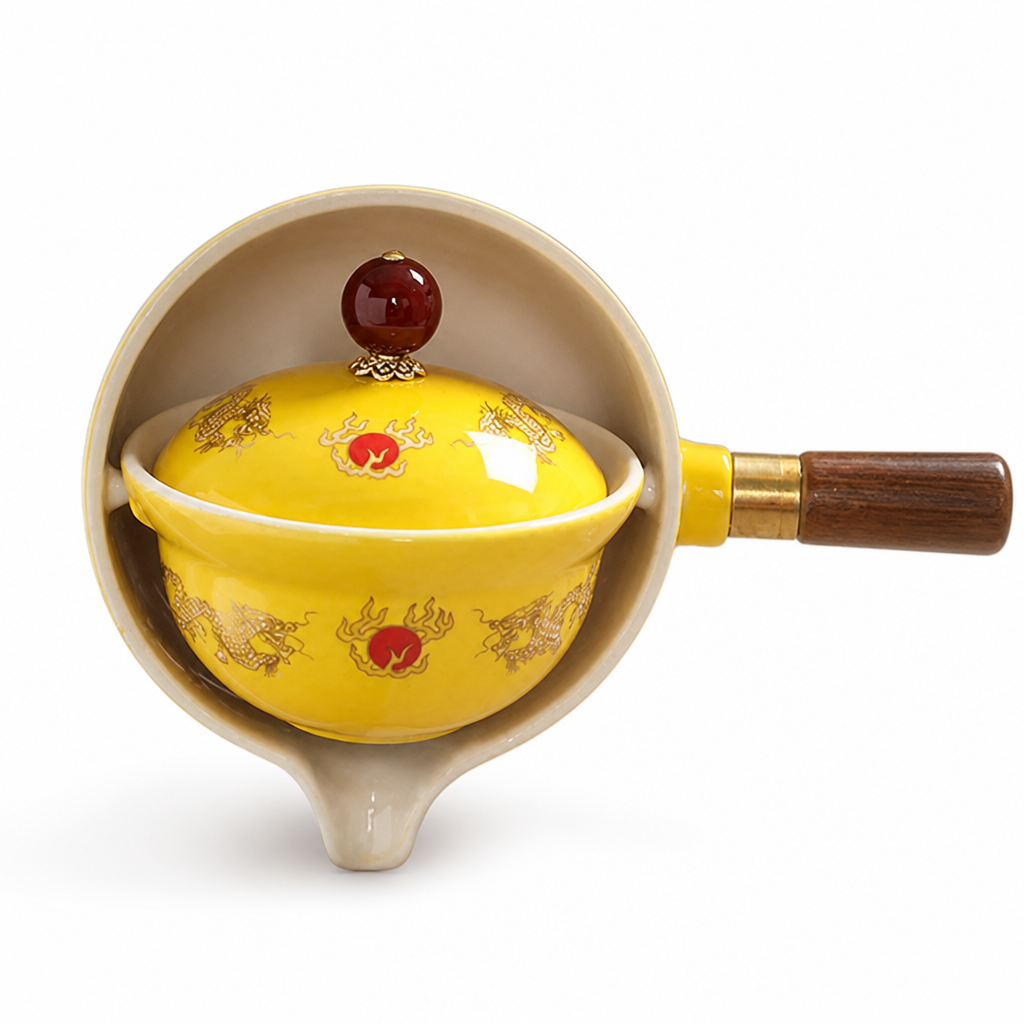 TeaSwirl™ 360° Rotating Teapot Set with Built-In Filter