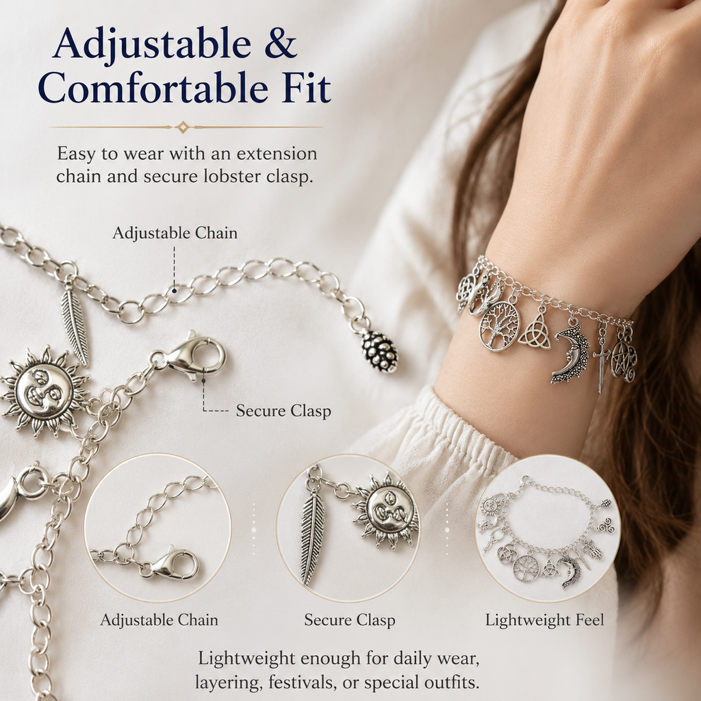 LunaVeil™ Charm Bracelet — Ignite Your Spirit with Every Meaningful Charm