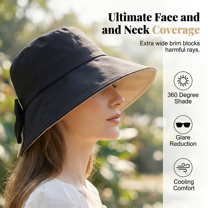SunLuxe™ - Wide Brim Foldable Sun Hat