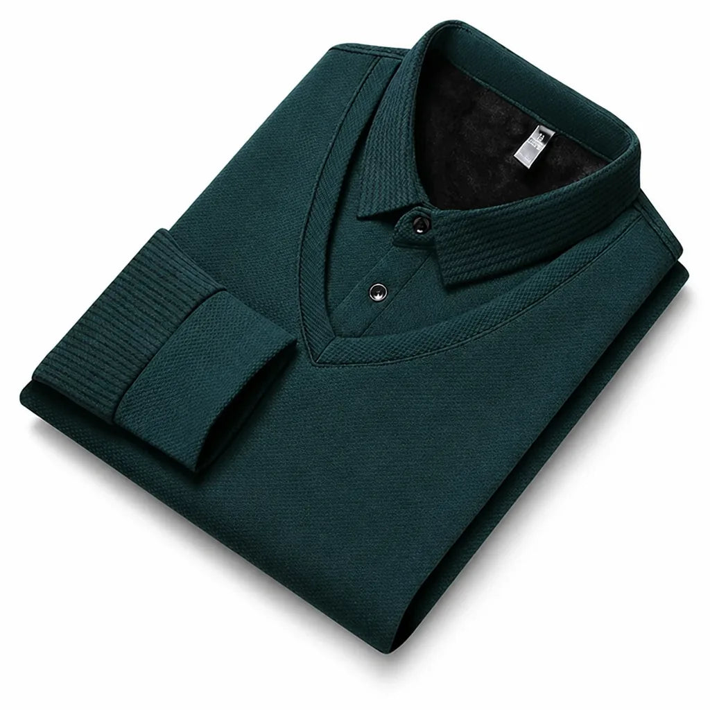 Brookvale™ Men's Fleece-Lined 2-in-1 Collared Sweater