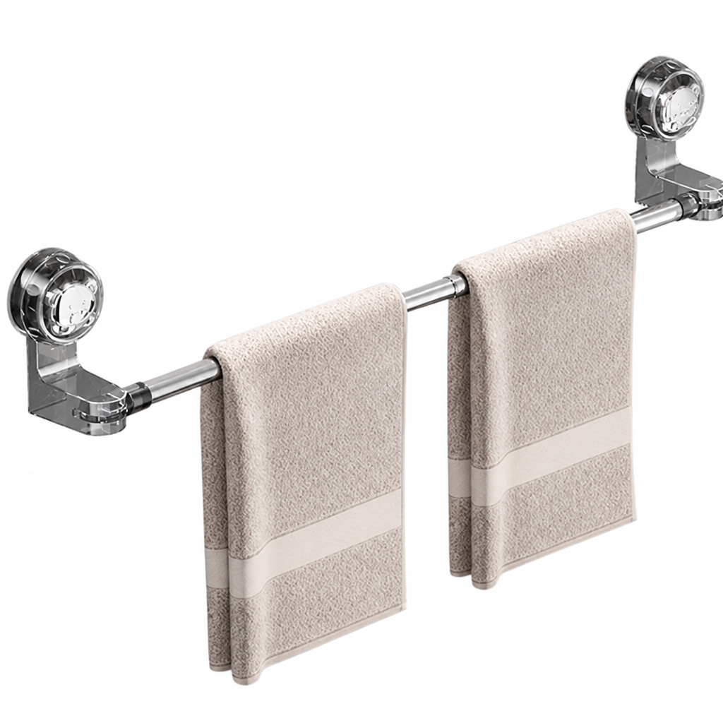 SuctionRail™ No-Drill Suction Towel Bar — Easy Bathroom Storage