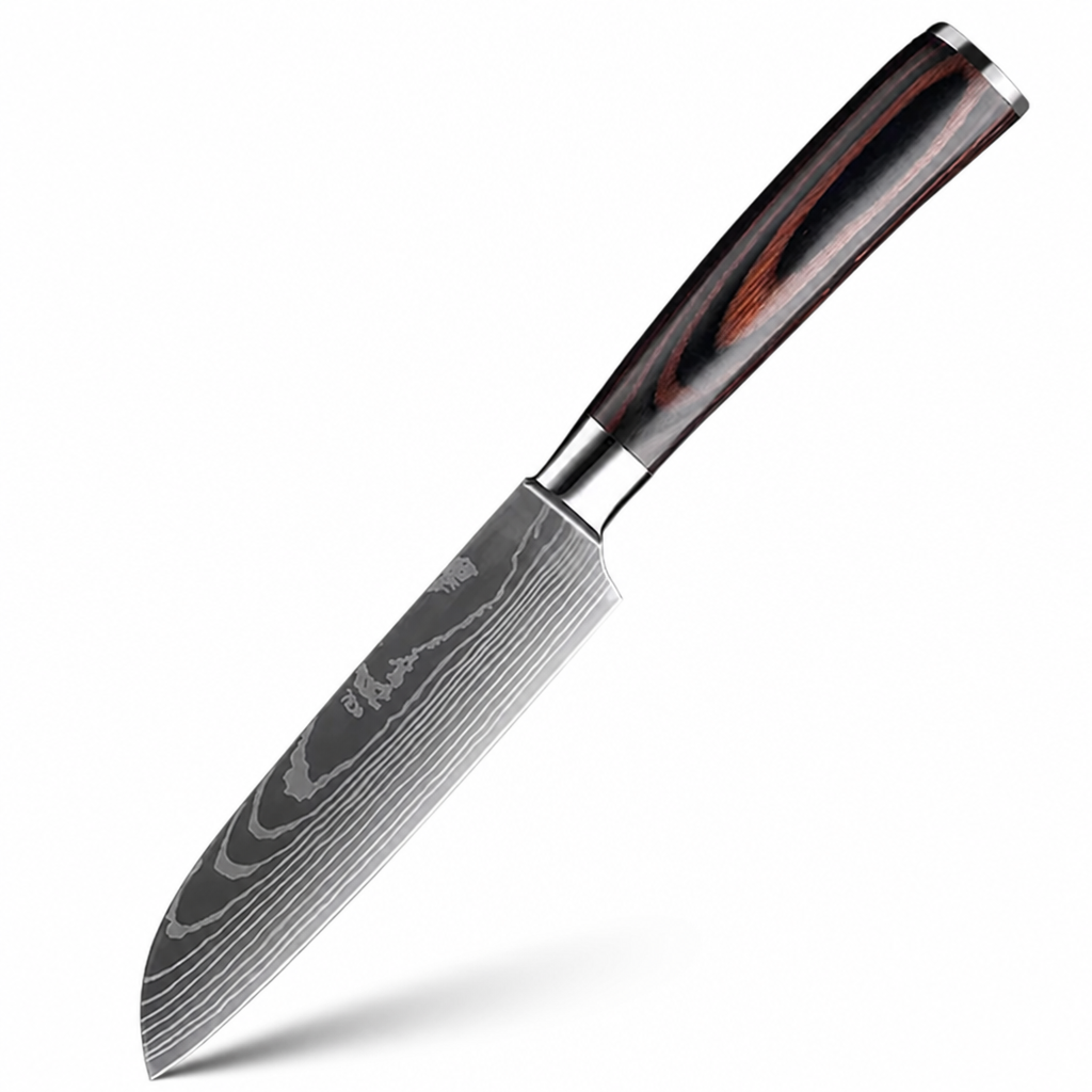 Kaizora™ 9-Piece Damascus-Pattern Knife Set — Sharp, Precise Slicing
