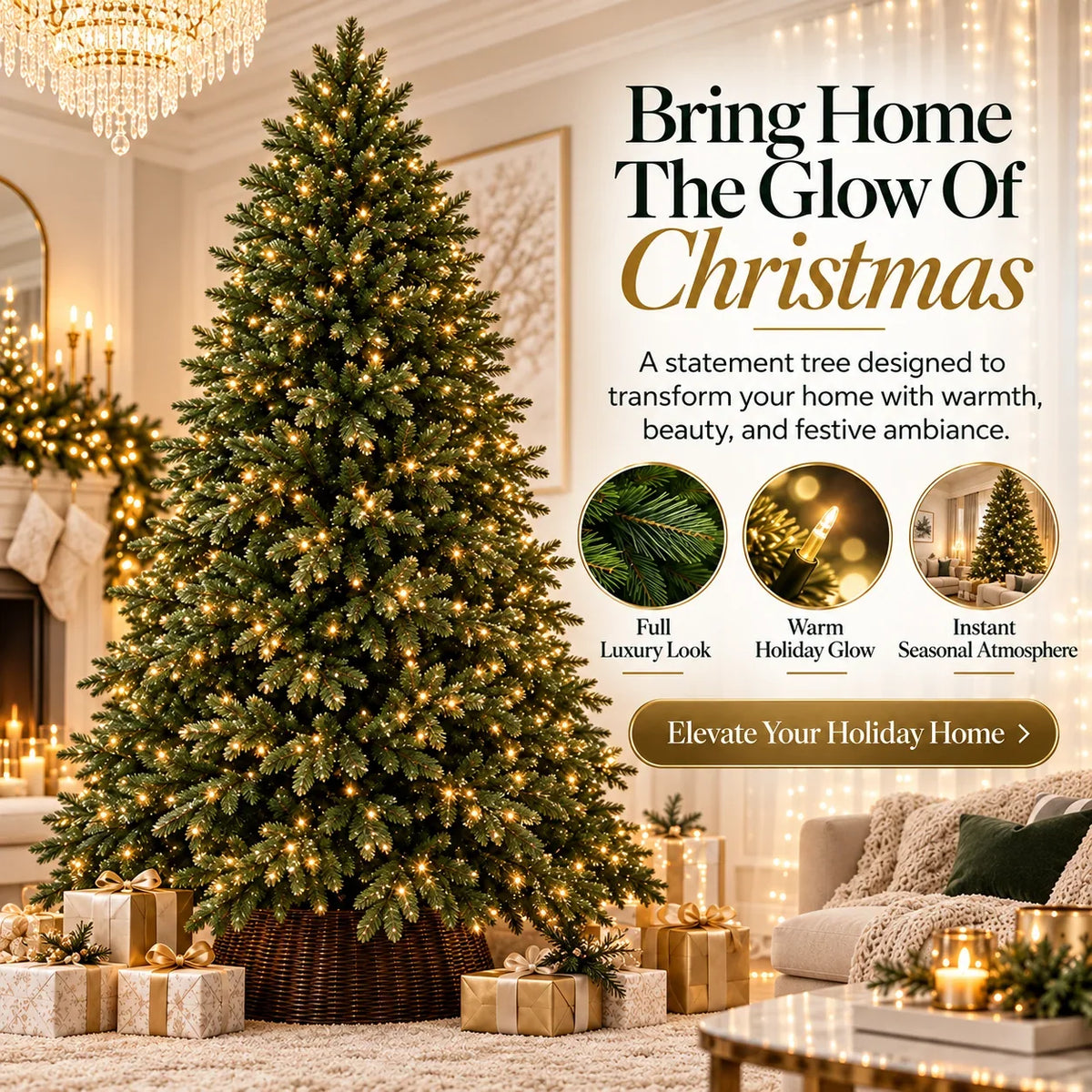 Yulewisp™ LED Christmas String Lights — Cozy Holiday Twinkle