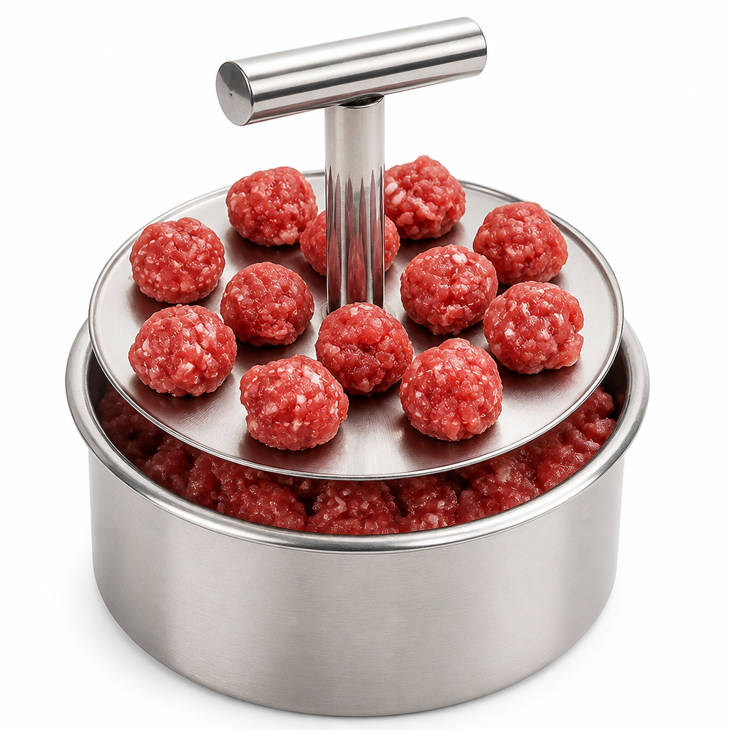 RoundRight™ Stainless Steel Meatball Maker — Perfect Uniform Meatballs