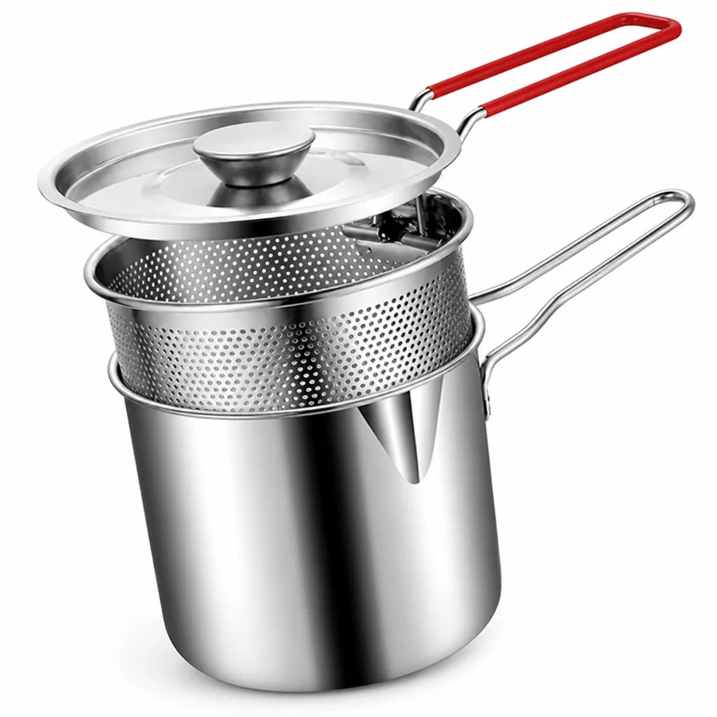 CrispPot™ Mini Stainless Steel Deep Fry Pot with Basket