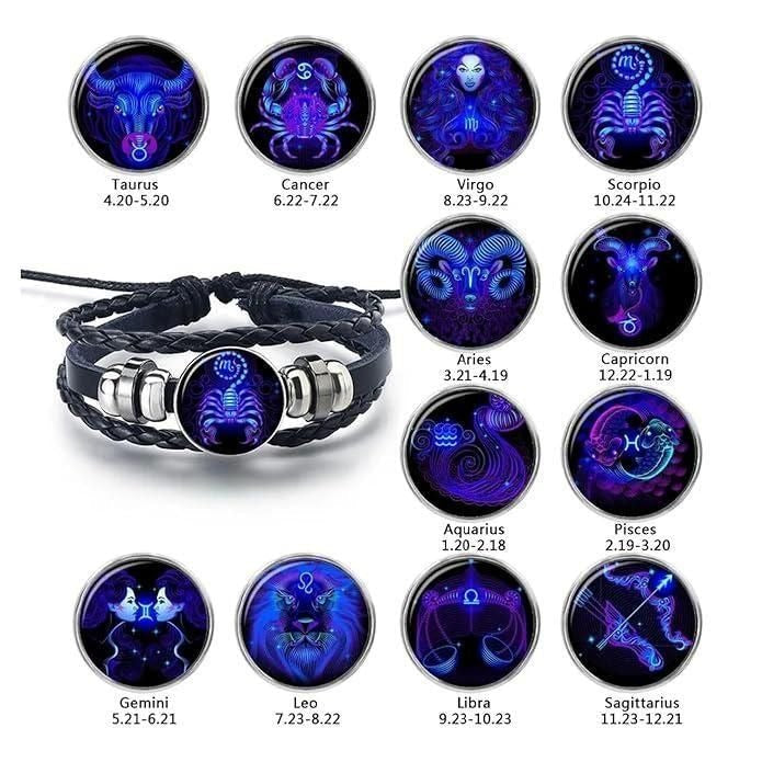 MystiGlow™ — Blue Crystal Leather Bracelet