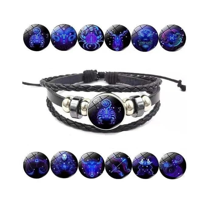 MystiGlow™ — Blue Crystal Leather Bracelet