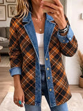 Camila | Vintage Denim Block Print Jacket