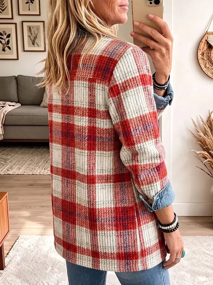 Scarlett | Vintage Elegant Denim Patchwork Jacket